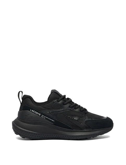 Мужские кроссовки Lacoste Evo Black замшевые черные - фото 1 - Miraton