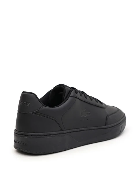 Чоловічі кеди Lacoste L001 шкіряні чорні - фото 4 - Miraton