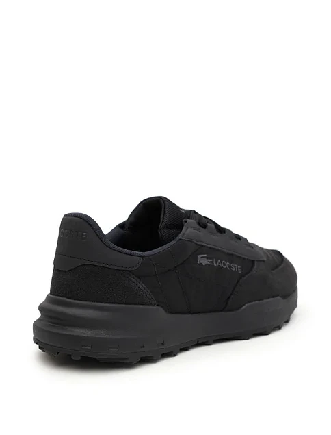 Мужские кроссовки Lacoste Elite Active кожаные черные - фото 4 - Miraton