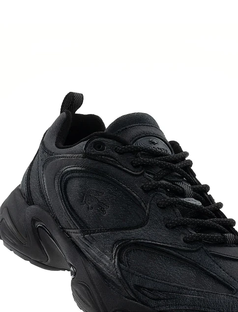 Мужские кроссовки Lacoste Spinor кожаные черные - фото 6 - Miraton