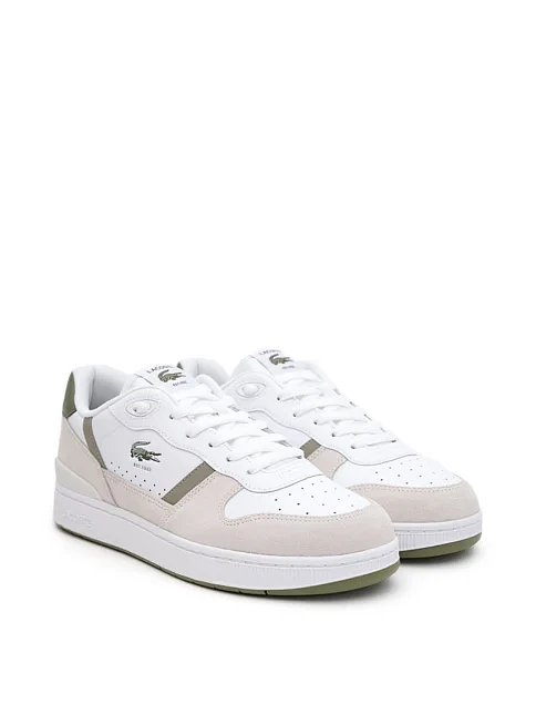 Чоловічі кеди Lacoste T-Clip шкіряні білі - фото 3 - Miraton