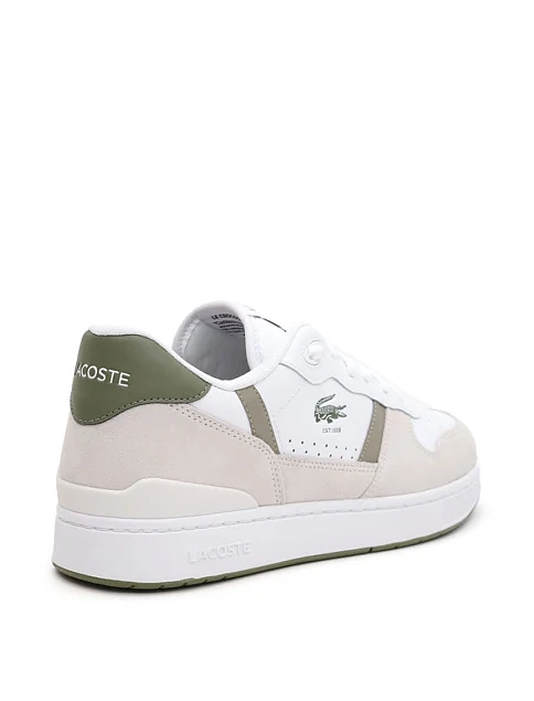 Чоловічі кеди Lacoste T-Clip шкіряні білі - фото 4 - Miraton