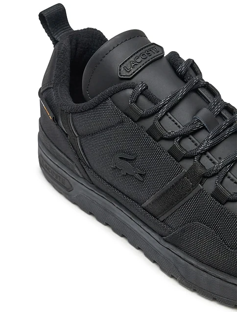Чоловічі кеди Lacoste T-Clip Wntr текстильні чорні - фото 5 - Miraton