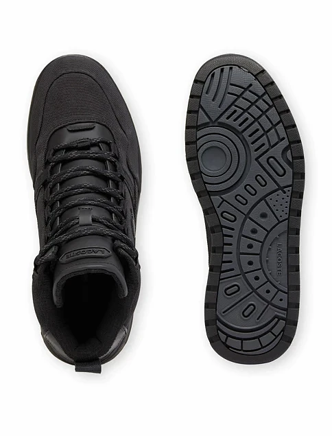 Чоловічі черевики Lacoste T-Clip Wntr Mid текстильні чорні - фото 4 - Miraton