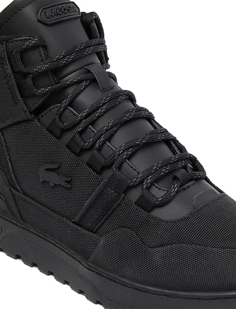 Чоловічі черевики Lacoste T-Clip Wntr Mid текстильні чорні - фото 6 - Miraton