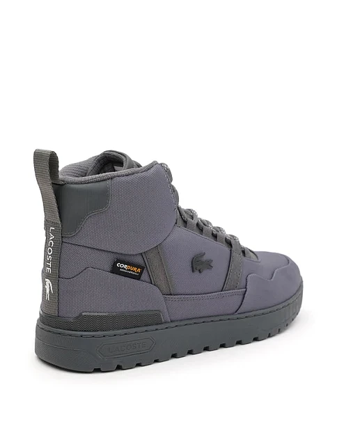 Чоловічі черевики Lacoste T-Clip Winter Mid текстильні сірі - фото 4 - Miraton