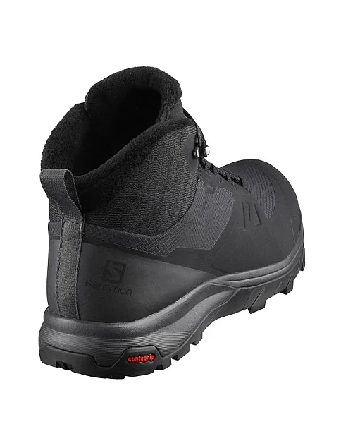 Женские ботинки Salomon OUTSNAP WATERPROOF из экокожи черные - фото 4 - Miraton
