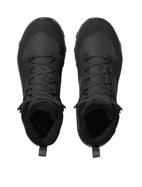 Женские ботинки Salomon OUTSNAP WATERPROOF из экокожи черные - фото 5 - Miraton