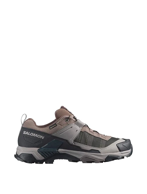 Мужские кроссовки Salomon X Ultra 5 GTX M из экокожи черные - фото 1 - Miraton