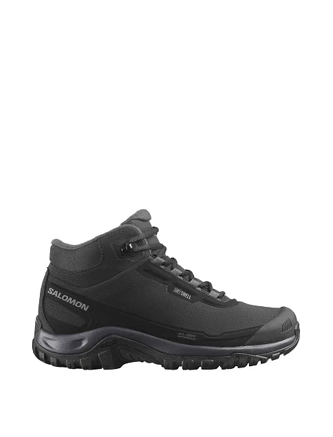 Женские ботинки Salomon SHELTER WATERPROOF из экокожи черные - фото 1 - Miraton
