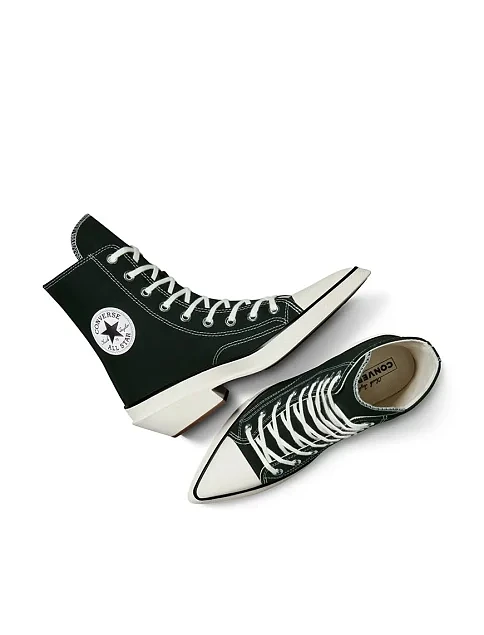 Жіночі черевики Converse CHUCK 70 DE LUXE POINTED HI текстильні чорні - фото 6 - Miraton