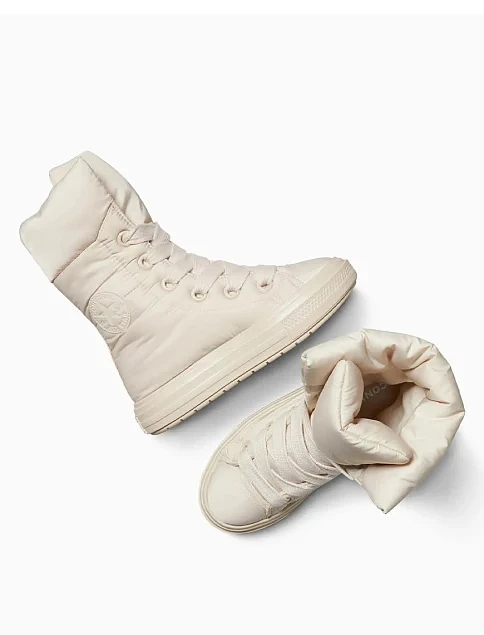 Жіночі дутики Converse Chuck Taylor All Star Elements Boot X - Hi Top текстильні бежеві - фото 3 - Miraton