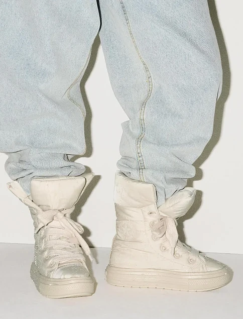 Жіночі дутики Converse Chuck Taylor All Star Elements Boot X - Hi Top текстильні бежеві - фото 8 - Miraton