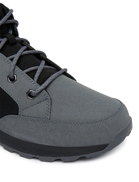 Мужские ботинки кожаные серые - фото 6 - Miraton