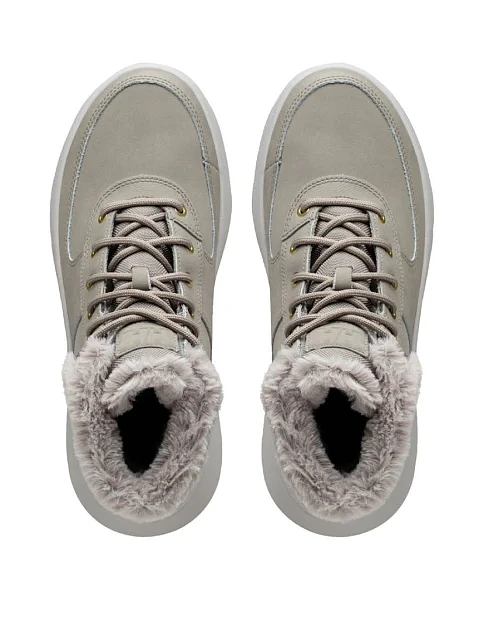 Женские ботинки из нубука бежевые - фото 4 - Miraton