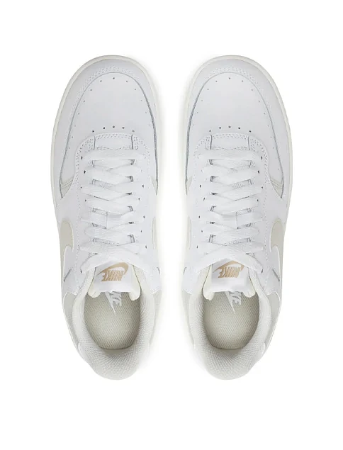 Женские кеды Nike Gamma Force кожаные молочного цвета - фото 4 - Miraton