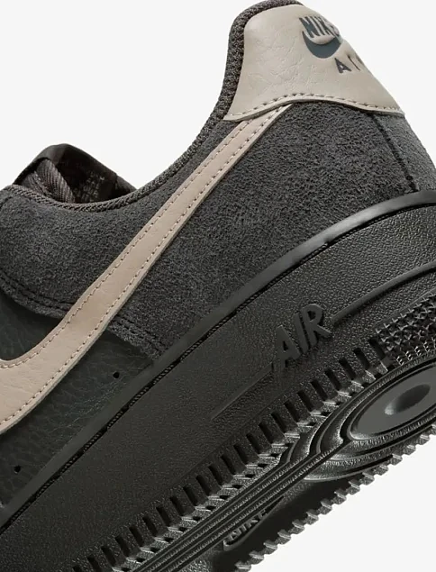 Женские кеды Nike AIR FORCE 1 кожаные темно-серые - фото 8 - Miraton