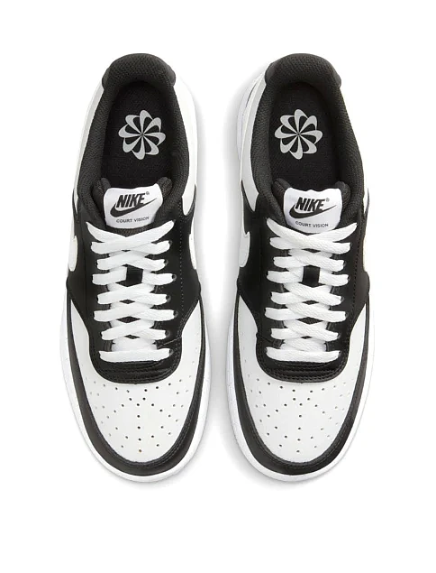 Жіночі кеди Nike COURT VISION з екошкіри чорні - фото 4 - Miraton