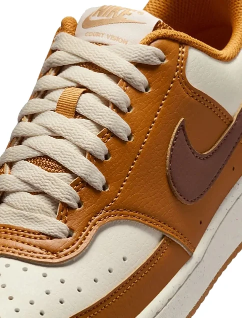 Женские кеды Nike COURT VISION из экокожи оранжевые - фото 7 - Miraton