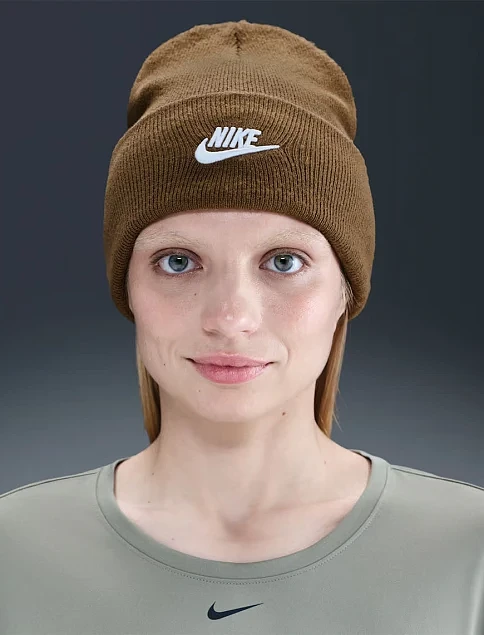 Шапка Nike текстильная коричневая - фото 2 - Miraton