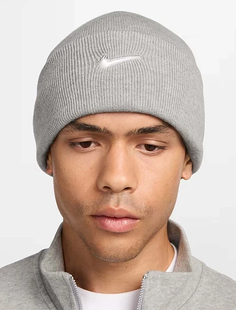 Шапка Nike текстильная серая - фото 4 - Miraton