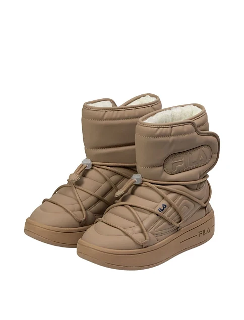 Жіночі дутики FILA з екошкіри бежеві - фото 2 - Miraton