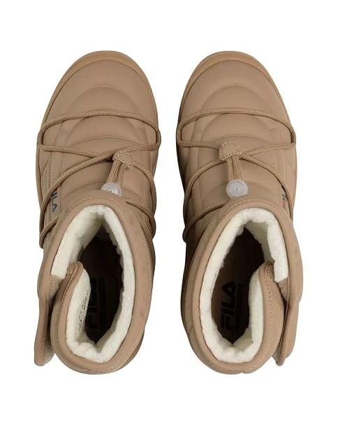 Жіночі дутики FILA з екошкіри бежеві - фото 4 - Miraton