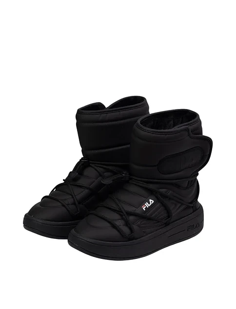 Жіночі дутики FILA з екошкіри чорні - фото 2 - Miraton