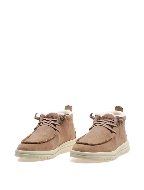 Женские ботинки Hodaki замшевые бежевые - фото 3 - Miraton