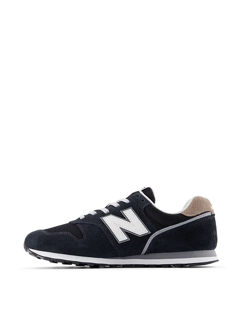 Мужские кроссовки New Balance 373 замшевые черные - фото 2 - Miraton