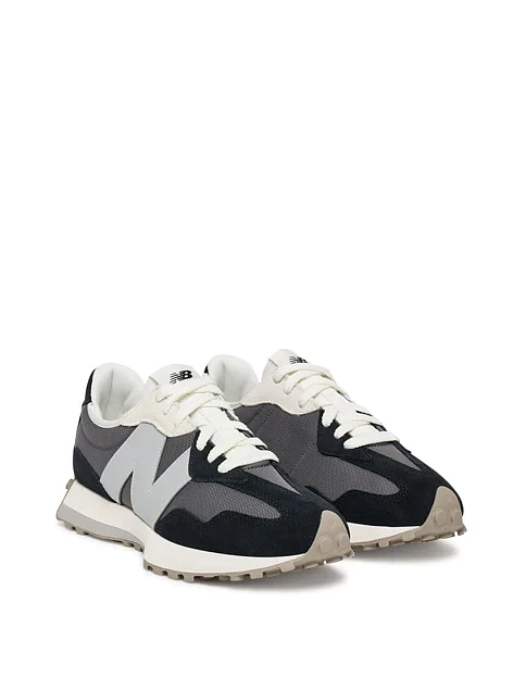 Женские кроссовки New Balance 327 замшевые черные - фото 2 - Miraton