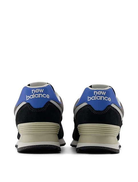 Мужские кроссовки New Balance 574 замшевые черные - фото 4 - Miraton