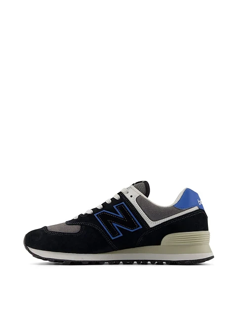 Мужские кроссовки New Balance 574 замшевые черные - фото 8 - Miraton