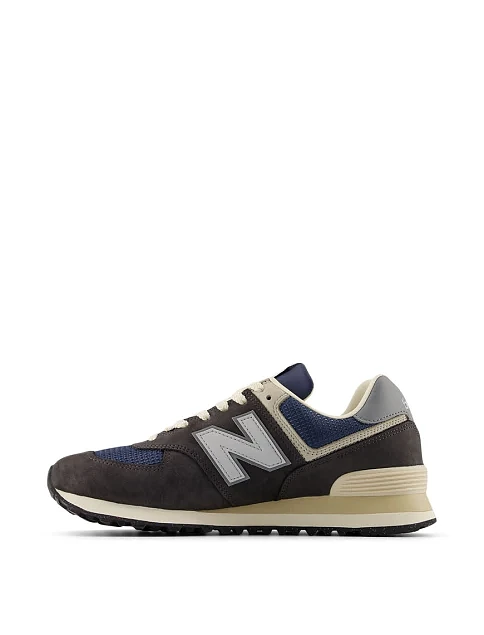 Чоловічі кросівки New Balance 574 з нубуку темно-сірі - фото 2 - Miraton