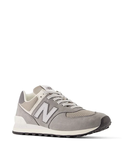 Кроссовки New Balance 574 из нубука серые - фото 2 - Miraton