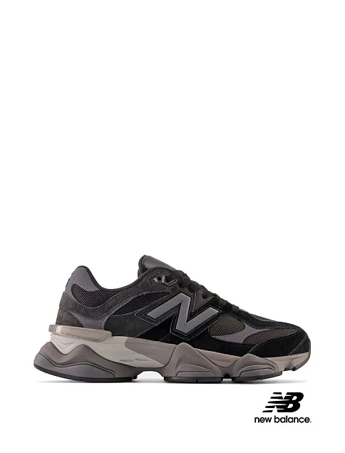Кроссовки New Balance 9060 замшевые черные - фото 1 - Miraton