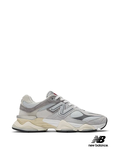 Кроссовки New Balance 9060 замшевые серые - фото 1 - Miraton