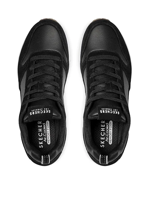 Жіночі кросівки Skechers з екошкіри чорні - фото 6 - Miraton