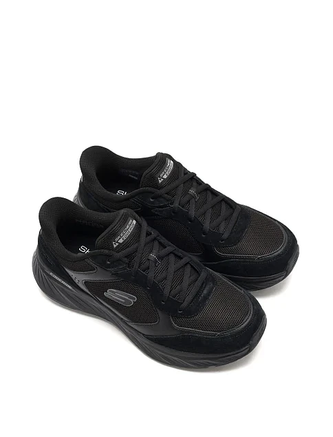 Мужские кроссовки Skechers из экокожи черные - фото 4 - Miraton