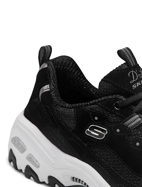 Жіночі кросівки Skechers з екошкіри чорні - фото 6 - Miraton