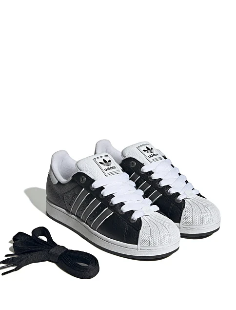 Кеди Adidas Superstar II шкіряні чорні - фото 2 - Miraton