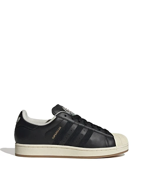 Женские кеды Adidas Superstar кожаные черные - фото 1 - Miraton