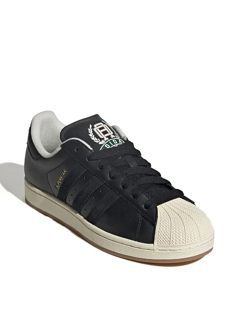 Женские кеды Adidas Superstar кожаные черные - фото 3 - Miraton
