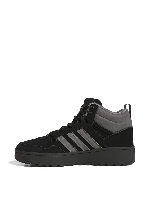 Чоловічі черевики Adidas Hoops 4.0 Mid шкіряні чорні - фото 2 - Miraton