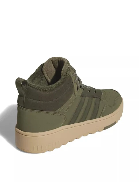 Мужские ботинки Adidas Hoops 4.0 Mid кожаные зеленые - фото 4 - Miraton