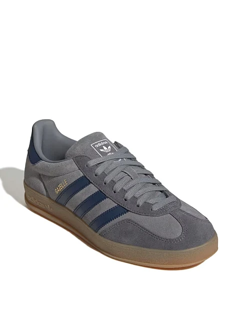 Чоловічі кеди Adidas Gazelle замшеві сірі - фото 3 - Miraton