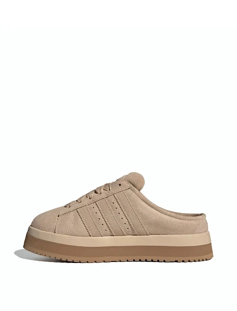 Женские кеды Adidas Campus 00s Winter Low кожаные бежевые - фото 2 - Miraton