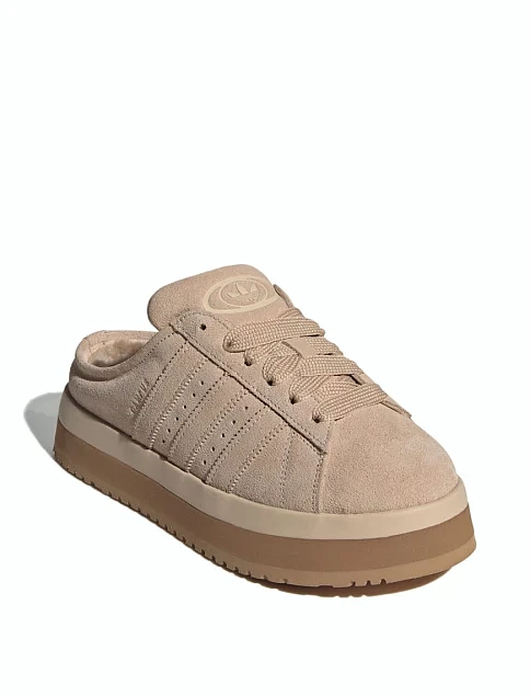 Женские кеды Adidas Campus 00s Winter Low кожаные бежевые - фото 3 - Miraton