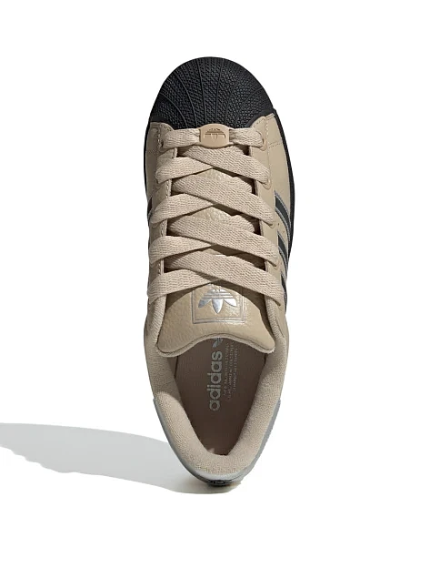 Женские кеды Adidas Superstar II кожаные бежевые - фото 5 - Miraton