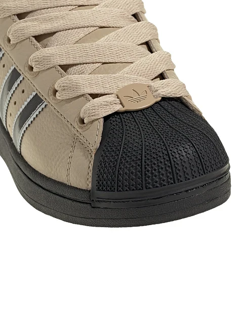 Женские кеды Adidas Superstar II кожаные бежевые - фото 7 - Miraton